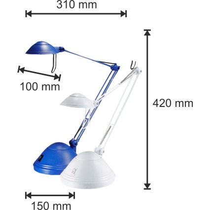 Zatemnitvena namizna svetilka ELA 1xGY6,35/50W/230V/12V modra