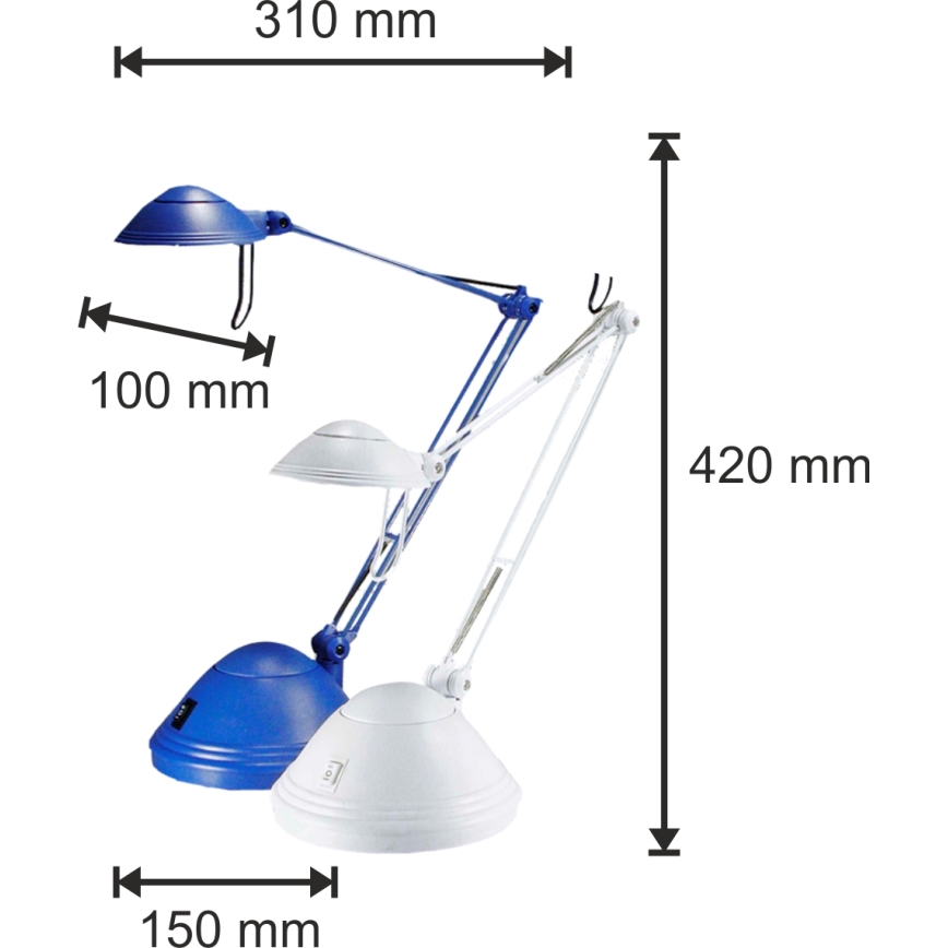 Zatemnitvena namizna svetilka ELA 1xGY6,35/50W/230V/12V modra