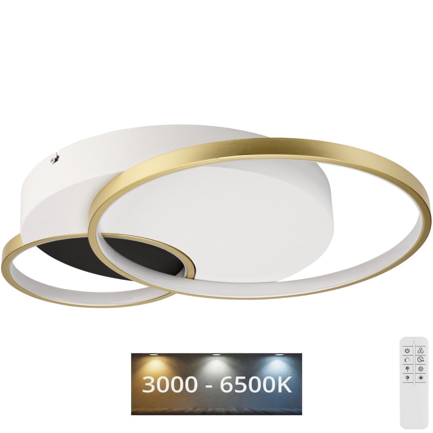 Zatemnitvena stropna svetilka BENITO LED/31W/230V 3000-6500K bela/zlata