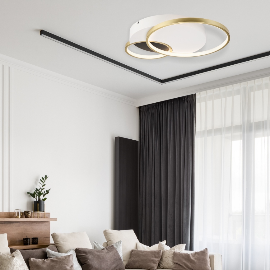 Zatemnitvena stropna svetilka BENITO LED/31W/230V 3000-6500K bela/zlata