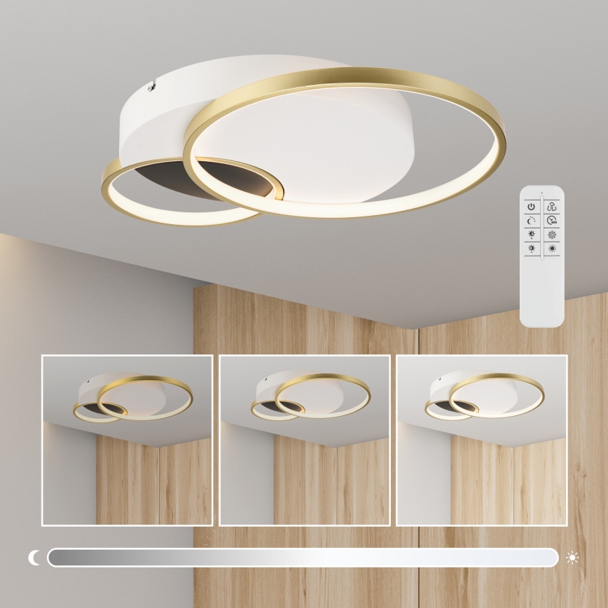 Zatemnitvena stropna svetilka BENITO LED/31W/230V 3000-6500K bela/zlata