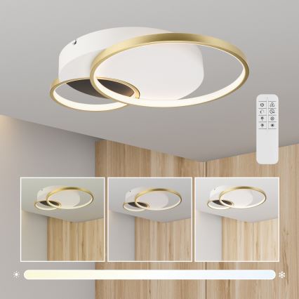 Zatemnitvena stropna svetilka BENITO LED/31W/230V 3000-6500K bela/zlata