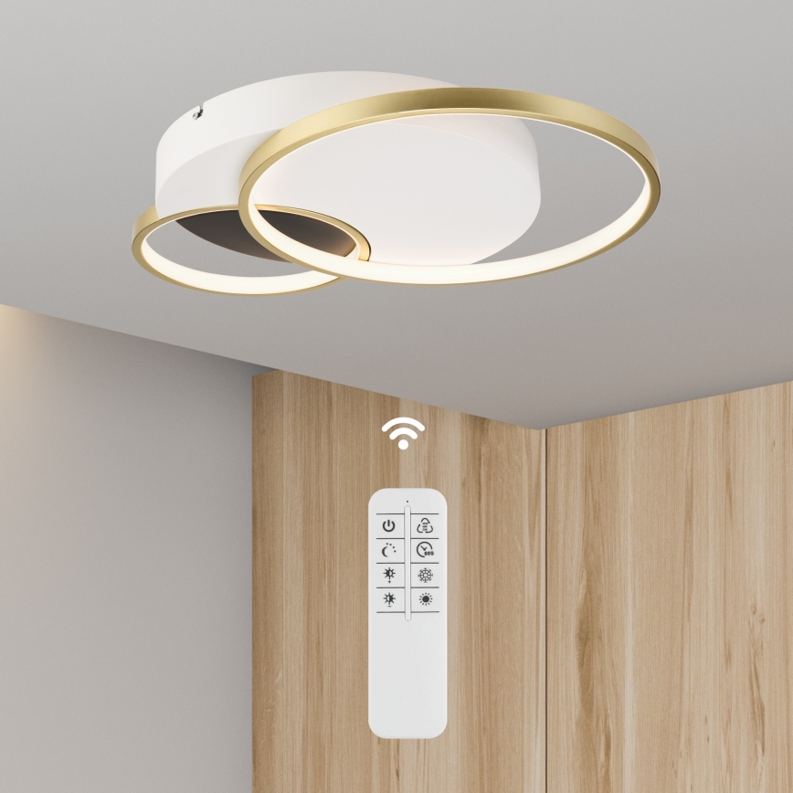 Zatemnitvena stropna svetilka BENITO LED/31W/230V 3000-6500K bela/zlata
