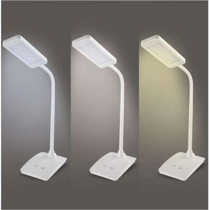 Zatemnjevalna LED namizna svetilka EDDY LED/6W/230V 3000/4500/6800K bela