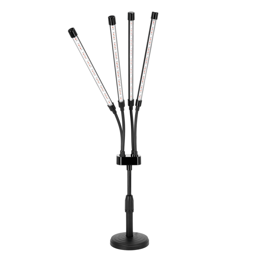 LED zatemnjevalna prilagodljiva namizna svetilka za gojenje rastlin VITARO 4xLED/10W/230V črna