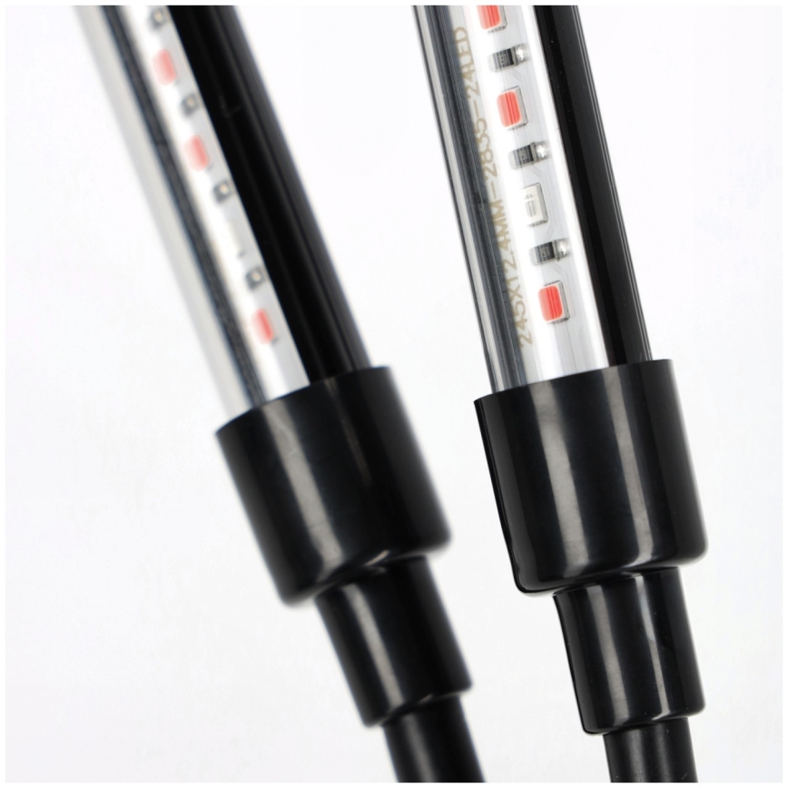 LED zatemnjevalna prilagodljiva namizna svetilka za gojenje rastlin VITARO 4xLED/10W/230V črna