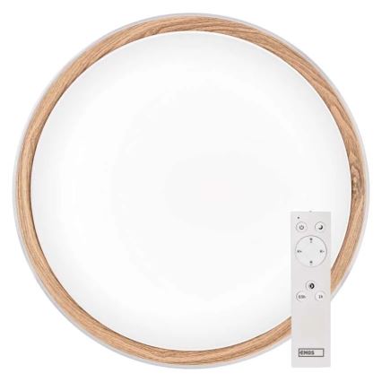 LED zatemnljiva stropna svetilka ILVI LED/30W/230V 2700-6500K premer 40 cm bela/bež + daljinski upravljalnik