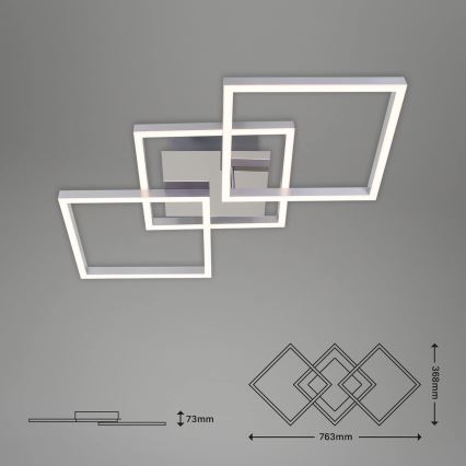 Zatemnjevalna LED stropna svetilka LED/36W/230V 3000K matni krom