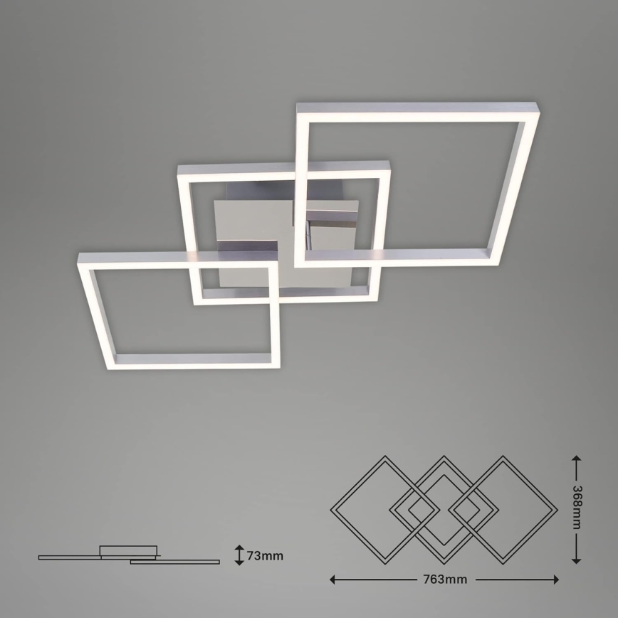 Zatemnjevalna LED stropna svetilka LED/36W/230V 3000K matni krom