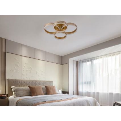 Zatemnjevalna LED stropna svetilka, površinsko pritrjena, LED/150W/230V 3000-6500K + daljinski upravljalnik