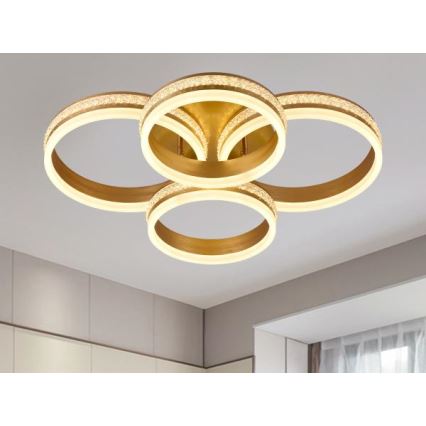 Zatemnjevalna LED stropna svetilka, površinsko pritrjena, LED/150W/230V 3000-6500K + daljinski upravljalnik