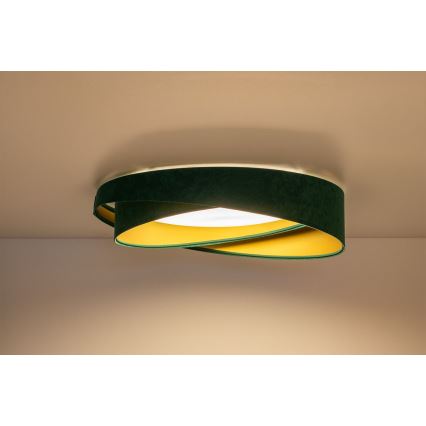 Zatemnljivo LED stropno svetilo SMART GALAXY MODERN LED/24W/230V 3000-6500K, premer 55 cm, zeleno/zlato + daljinski upravljalnik