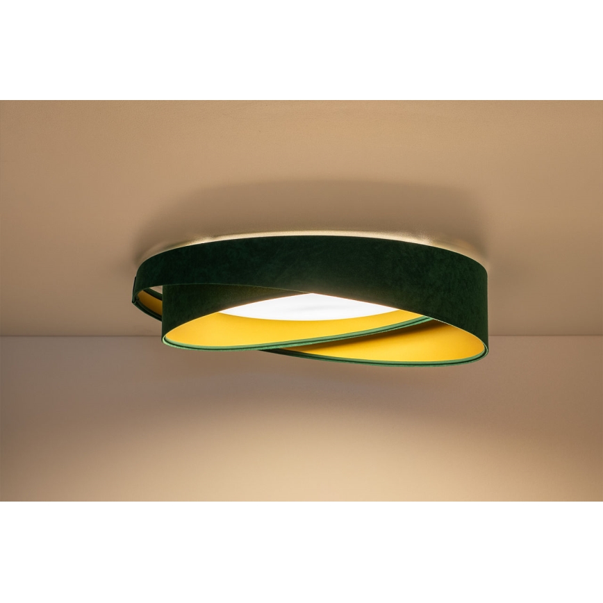 Zatemnljivo LED stropno svetilo SMART GALAXY MODERN LED/24W/230V 3000-6500K, premer 55 cm, zeleno/zlato + daljinski upravljalnik