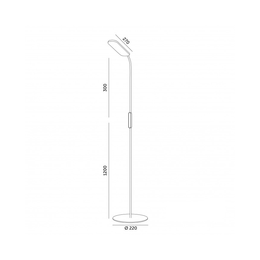 Zatemnljiva stoječa LED svetilka TEILO LED/10W/230V 3000/4000/6500K, bela + daljinski upravljalnik
