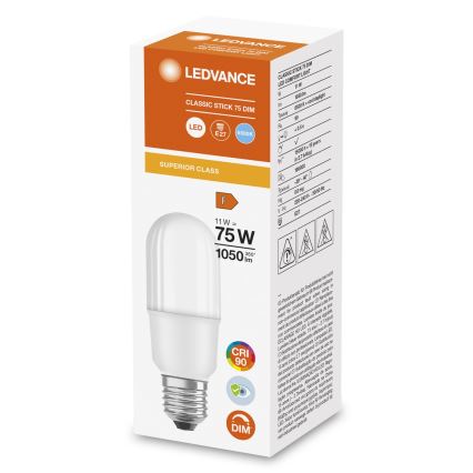 Zatemnjevalna LED žarnica E27/11W/230V 6500K CRI 90 - Ledvance
