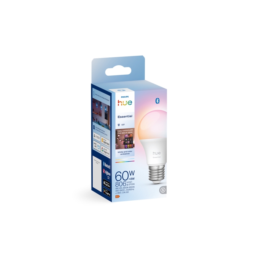 Zatemnjiva LED žarnica Philips Hue White And Color Ambiance Essential E27/8W/230V 2200-6500K