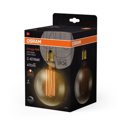 Zatemnjevalna LED žarnica VINTAGE FILAMENT E27/5,8W/230V 2200K - Osram