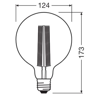 Zatemnjevalna LED žarnica VINTAGE FILAMENT E27/5,8W/230V 2200K - Osram