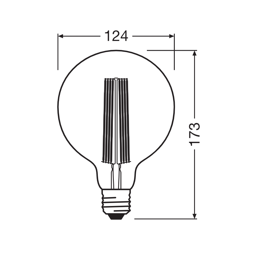 Zatemnjevalna LED žarnica VINTAGE FILAMENT E27/5,8W/230V 2200K - Osram