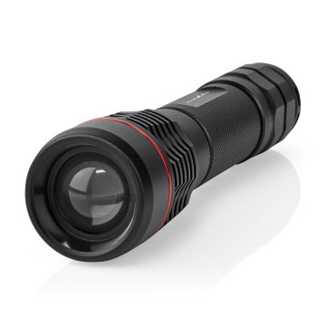 Zatemnjevalna polnilna aluminijasta LED ročna svetilka, 10 W, 5 V, 2200 mAh, IPX7, črna