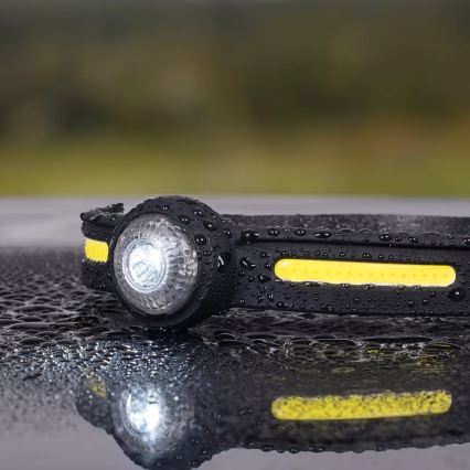 LED polnilna naglavna svetilka z zatemnitvijo in rdečo lučjo LED/5V IPX4 550 lm 600 mAh