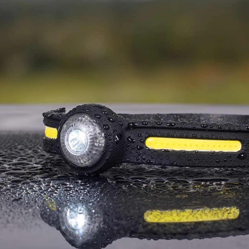 LED polnilna naglavna svetilka z zatemnitvijo in rdečo lučjo LED/5V IPX4 550 lm 600 mAh