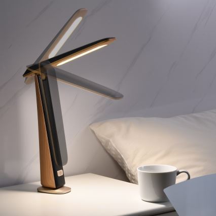 LED zatemnjevalna polnilna namizna svetilka TOP LED/4W/5V 1800 mAh 3000/4000/5000K rjava/črna