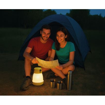 LED zatemnljiva prenosna polnilna svetilka s funkcijo powerbanke LUMINA MINIO LED/5V 1800 mAh IP44 rumena