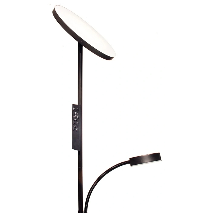 LED zatemnjiva stoječa svetilka NORA LED/25W/230V 2200/3000/4000K + LED/5W 3000K črna + daljinski upravljalnik