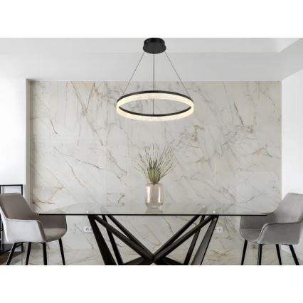 LED zatemnjevalni viseči lestenec na jeklenem kablu ALIANZ LED/60W/230V 3000-6000K premer 80 cm + daljinski upravljalnik