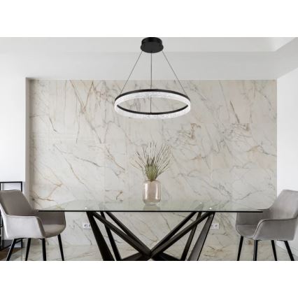 LED zatemnjevalni viseči lestenec na jeklenem kablu ALIANZ LED/60W/230V 3000-6000K premer 80 cm + daljinski upravljalnik