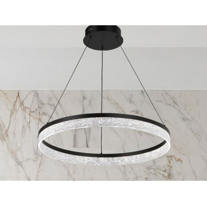 LED zatemnjevalni viseči lestenec na jeklenem kablu ALIANZ LED/60W/230V 3000-6000K premer 80 cm + daljinski upravljalnik