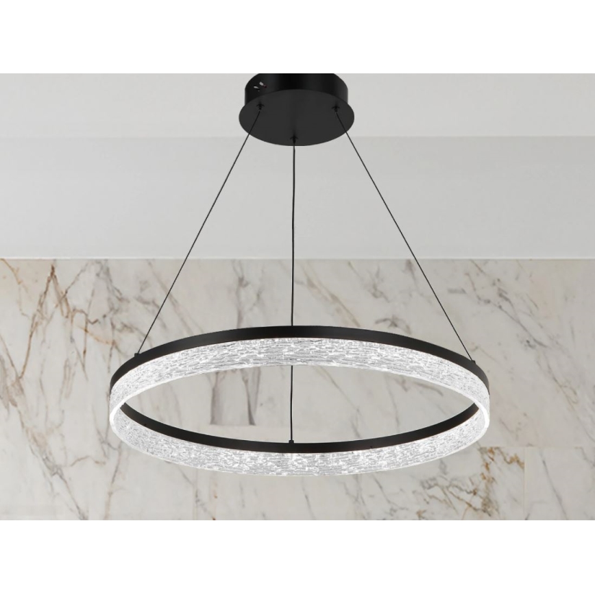 LED zatemnjevalni viseči lestenec na jeklenem kablu ALIANZ LED/60W/230V 3000-6000K premer 80 cm + daljinski upravljalnik