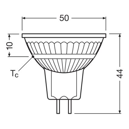LED zatemnjiva reflektorna sijalka MR16 GU5,3/5W/12V 4000K 36° CRI 90 - Ledvance