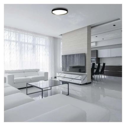 Zatemnjiva LED stropna svetilka ILVI LED/45W/230V 2700-6500K premer 50 cm črna/mesing + daljinski upravljalnik