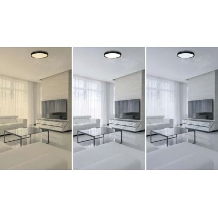 Zatemnjiva LED stropna svetilka ILVI LED/45W/230V 2700-6500K premer 50 cm črna/mesing + daljinski upravljalnik