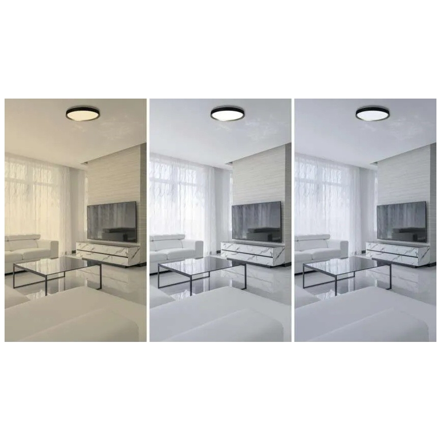 Zatemnjiva LED stropna svetilka ILVI LED/45W/230V 2700-6500K premer 50 cm črna/mesing + daljinski upravljalnik