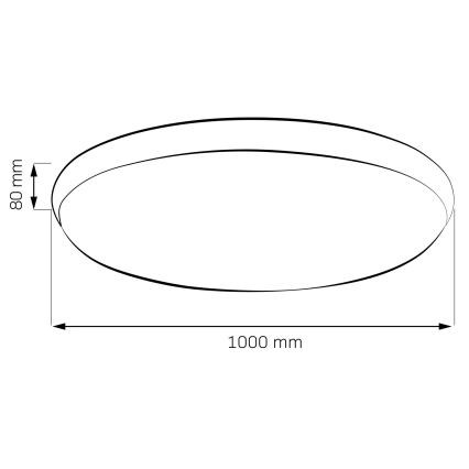 LED stropna svetilka z zatemnitvijo KERN LED/100W/230V 3000/4000/6000K premer 100 cm zlata + daljinski upravljalnik
