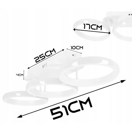 Zatemnjevalna LED stropna svetilka LED/30W/230V 3000-6500K bela Wi-Fi Tuya + daljinski upravljalnik