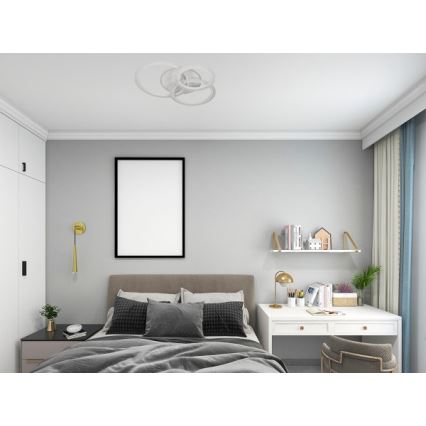Zatemnjiva LED stropna svetilka LED/90W/230V 3000-6500K + daljinski upravljalnik