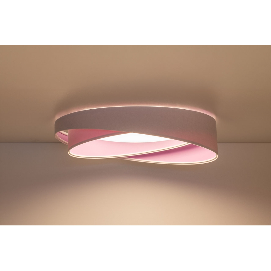 Zatemnjevalna LED stropna svetilka SMART GALAXY MODERN LED/24W/230V 3000-6500K, premer 55 cm, bela/vijolična + daljinski upravljalnik