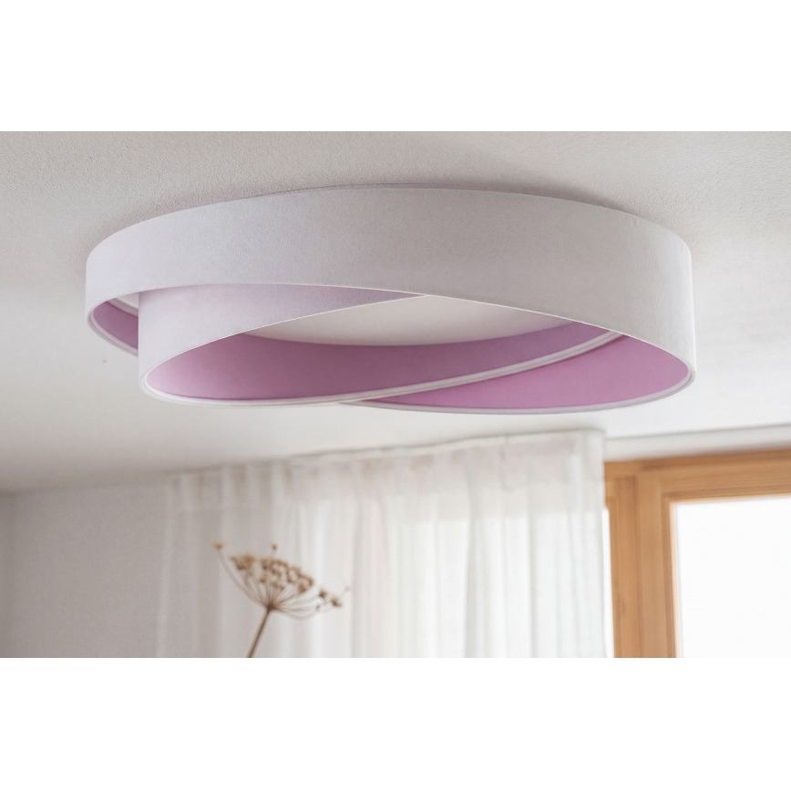 Zatemnjevalna LED stropna svetilka SMART GALAXY MODERN LED/24W/230V 3000-6500K, premer 55 cm, bela/vijolična + daljinski upravljalnik