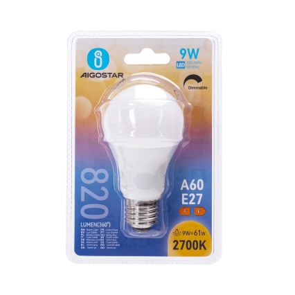 Zatemnjiva LED žarnica A60 E27/9W/230V 2700K - Aigostar