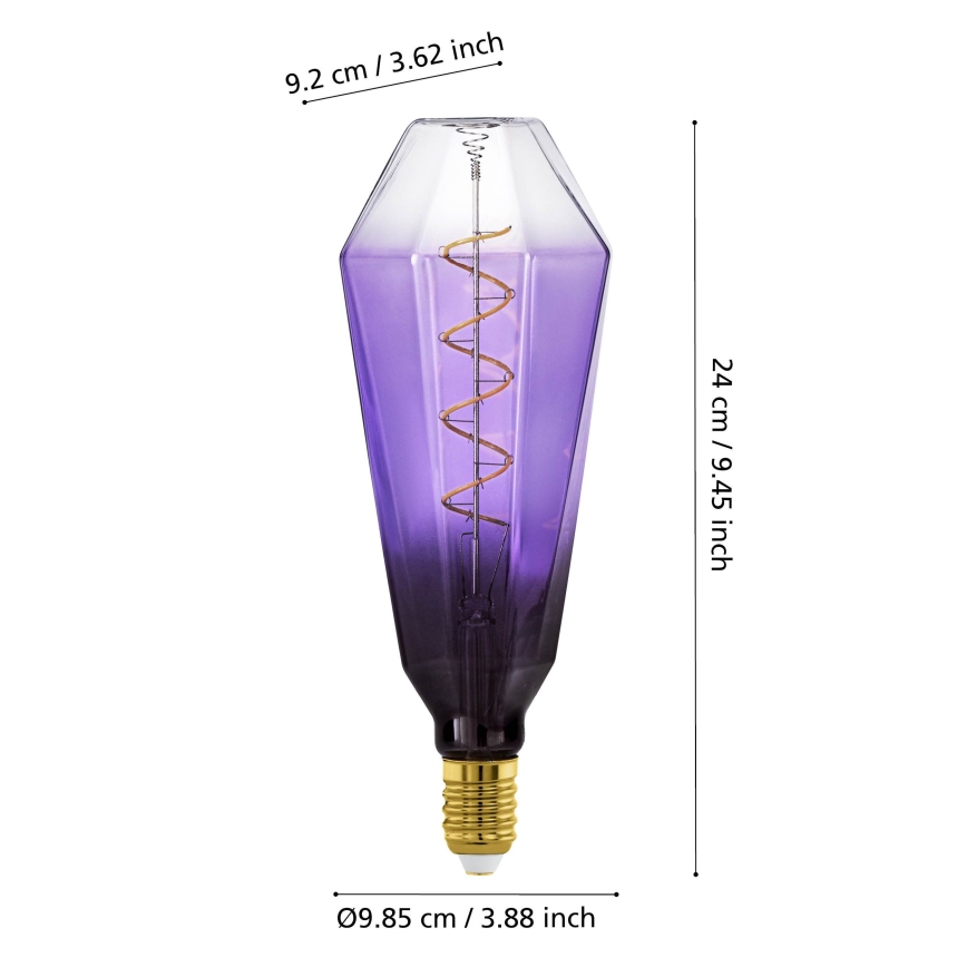 Zatemnjiva LED žarnica VINTAGE E27/4W/230V 1800K vijolična - Eglo 110237
