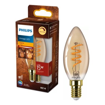 Zatemnjiva LED žarnica VINTAGE Philips E14/2,5W/230V 1800K