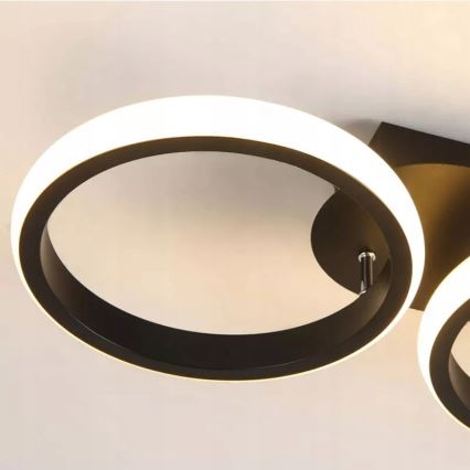 Zatemnjevalna LED stropna svetilka LED/30W/230V 3000-6500K črna Wi-Fi Tuya + daljinski upravljalnik