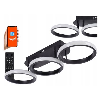 Zatemnjevalna LED stropna svetilka LED/30W/230V 3000-6500K črna Wi-Fi Tuya + daljinski upravljalnik