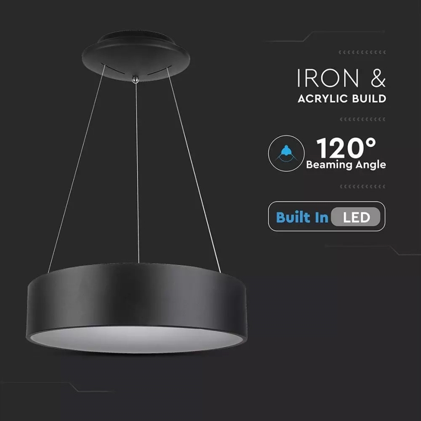 Zatemnljiv LED lestenec na jeklenem lanu LED/20W/230V