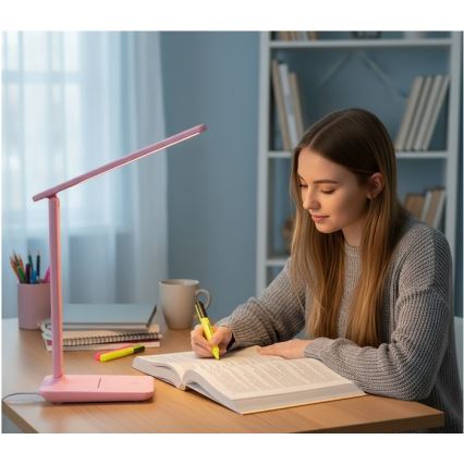Zatemnljiva LED namizna svetilka NOBLITE N LED/7W/230V 3000/4000/6500K rožnata