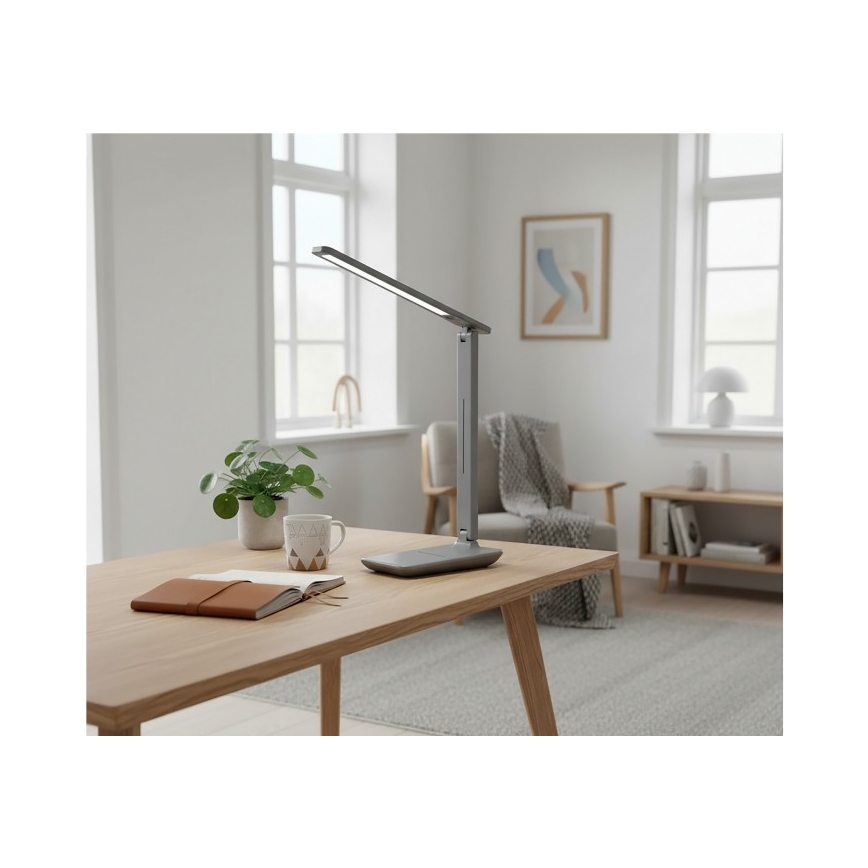Zatemnljiva LED namizna svetilka NOBLITE N LED/7W/230V 3000/4000/6500K siva